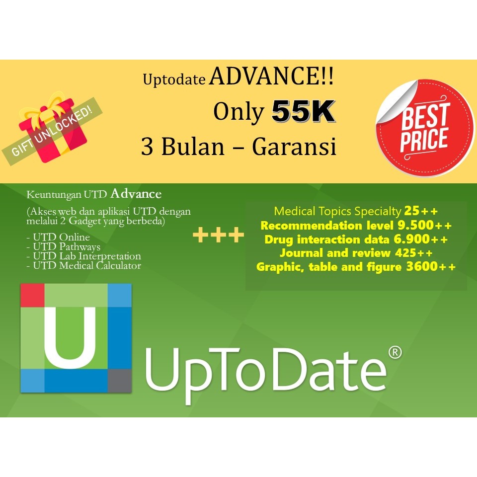 UTD Advanced - APLlKASl KEDOKTERAN UP*TO*DATE UPTODATE 3 BULAN
