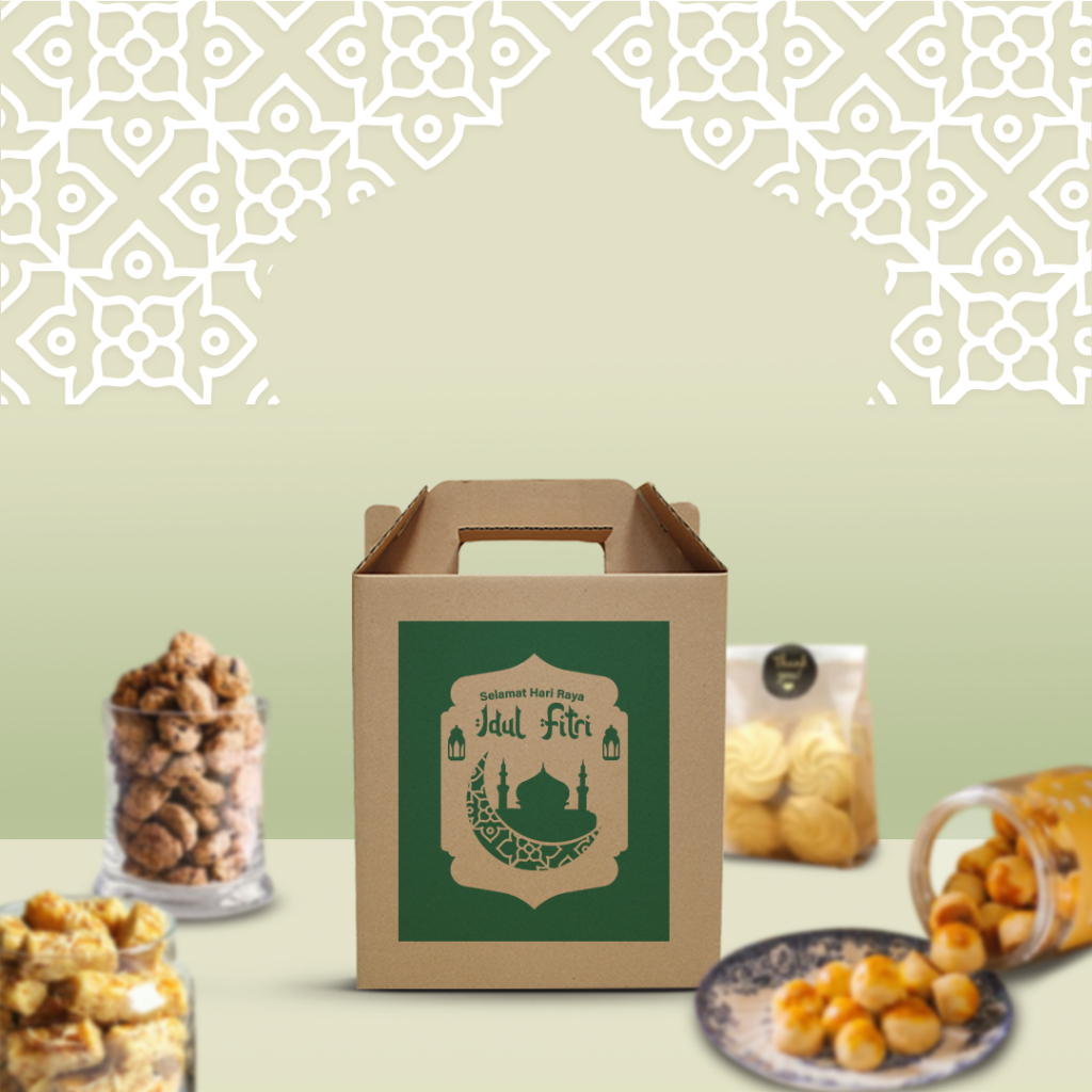 

Kardus Box Jinjing Hampers Parsel Idul Fitri Sablon