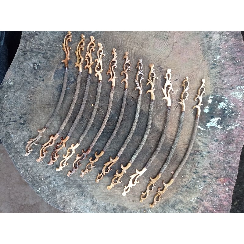 tangkringan asem Bali ukir khusus  burung pleci sangkar PCMI 21 CM