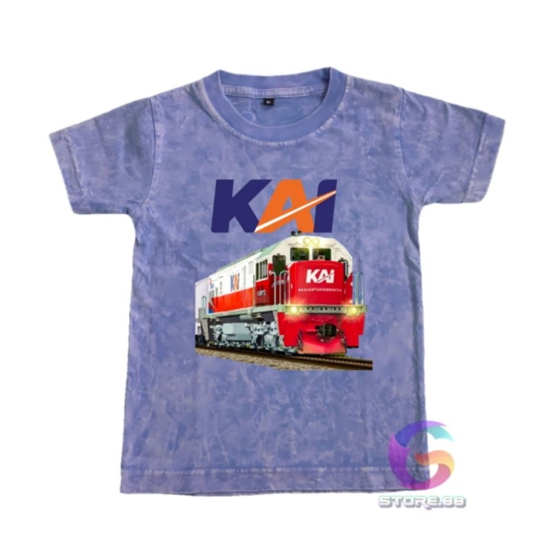 BAJU WASHED ANAK KERETA API KAOS ANAK