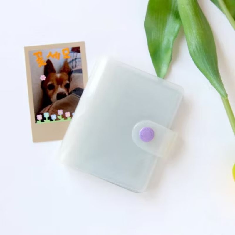 jamstudio mini photocard collect book 1p button series twinkle purple