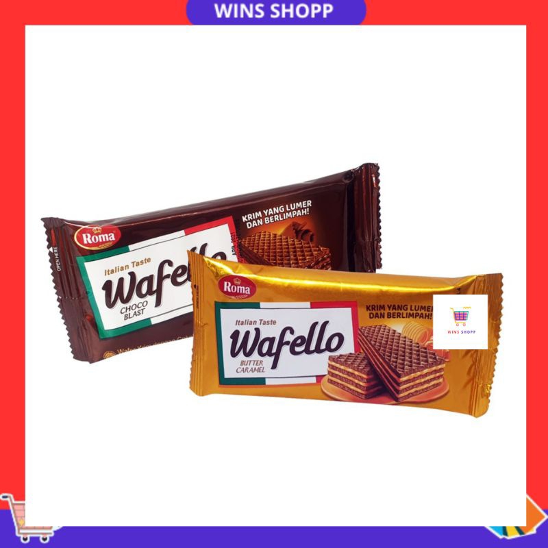 

ROMA WAFFELO WAFER COKLAT CARAMEL 17gram