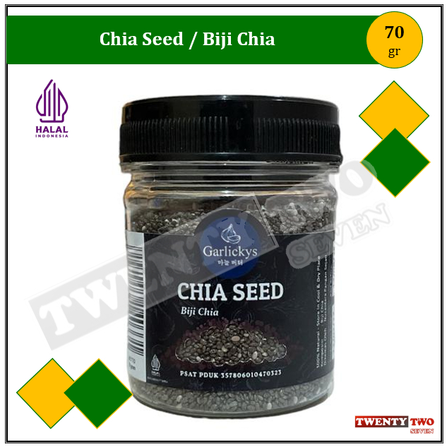 

Garlickys Bumbu Dasar Dapur Masak Bubuk Herbs & Spices PRemium Chia Seed/ Biji ChiaBubuk 70gr