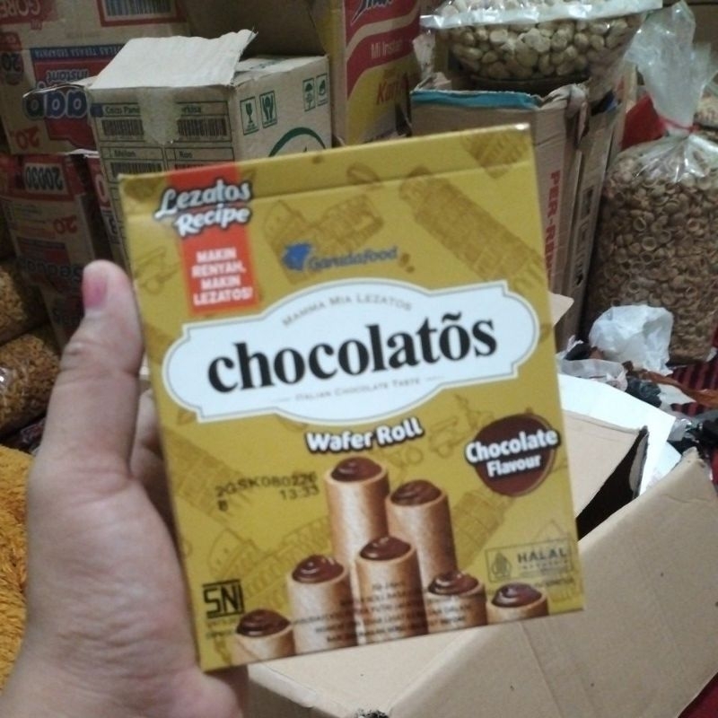 

chocolatos wafer roll isi 12 boks