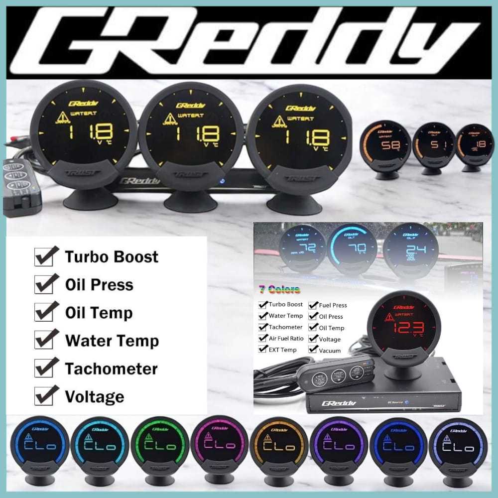 Indikator Greddy Sirius Digital 7 warna INDIKATOR HI SENSOR UNIVERSAL HIGH GRADE Gauge Greddy Sirius