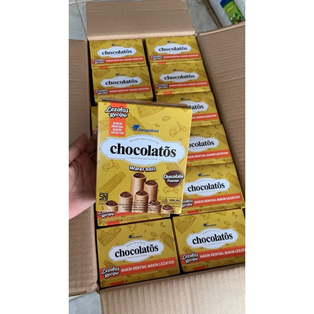 

Chocolatos wafer roll box isi 24 pcs