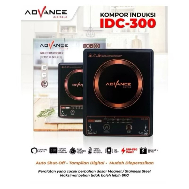 Kompor Listrik Elektrik Induksi Advance IDC-300 IDC 300 IDC300