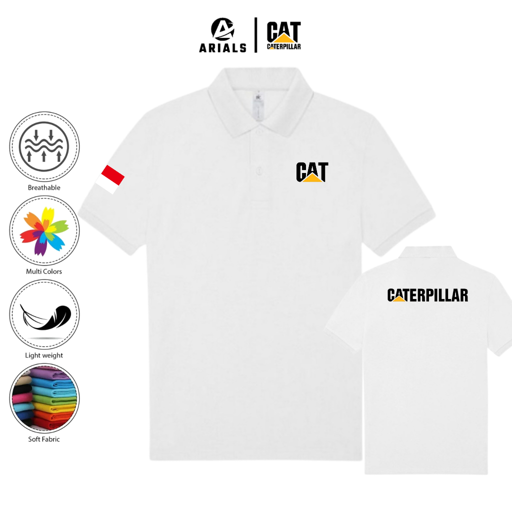 Arials Polo shirt Baju Kaos Kerah Caterpillar Diesel Power Alat Berat