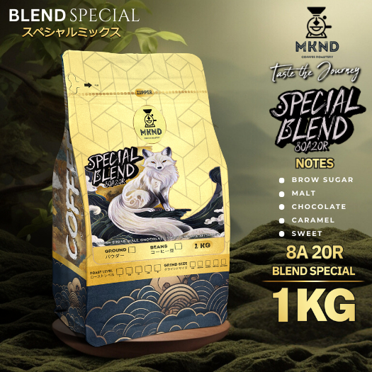 

MKND COFFEE ROASTERY - Special Blend 1Kg Arabika 80% Robusta 20% | Cappuccino | Medium Dark | Espersso | White Coffee | Crema Coffee