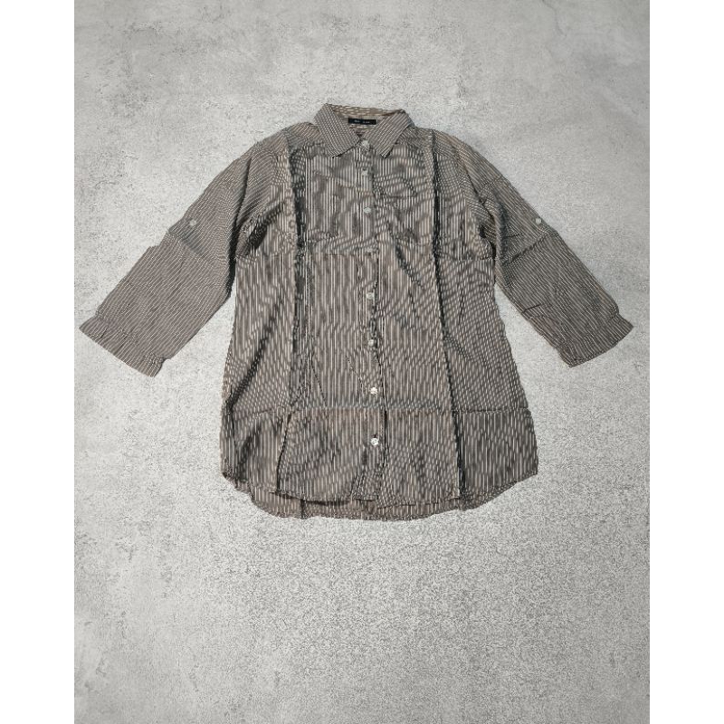 women's brown striped shirt by comme ca du mode