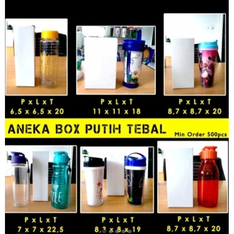 

Box karton putih tumbler insert paper
