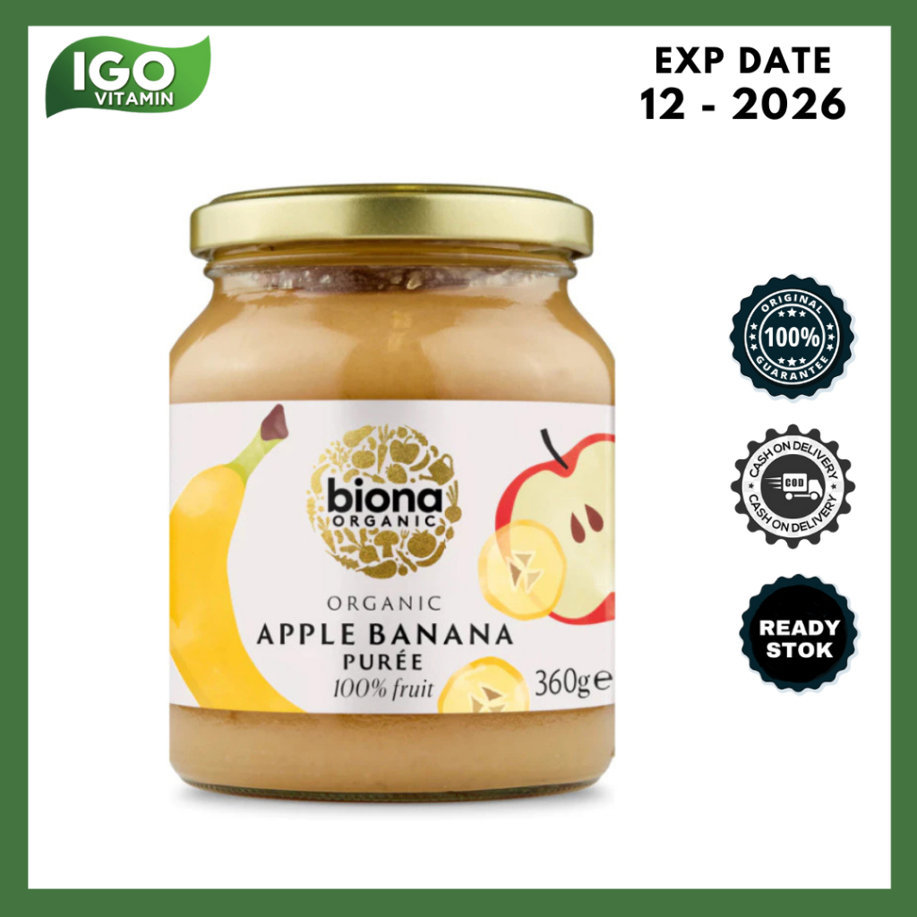

Pure Apel Pisang Organik Biona Organic Apple & Banana Puree 360 Gr