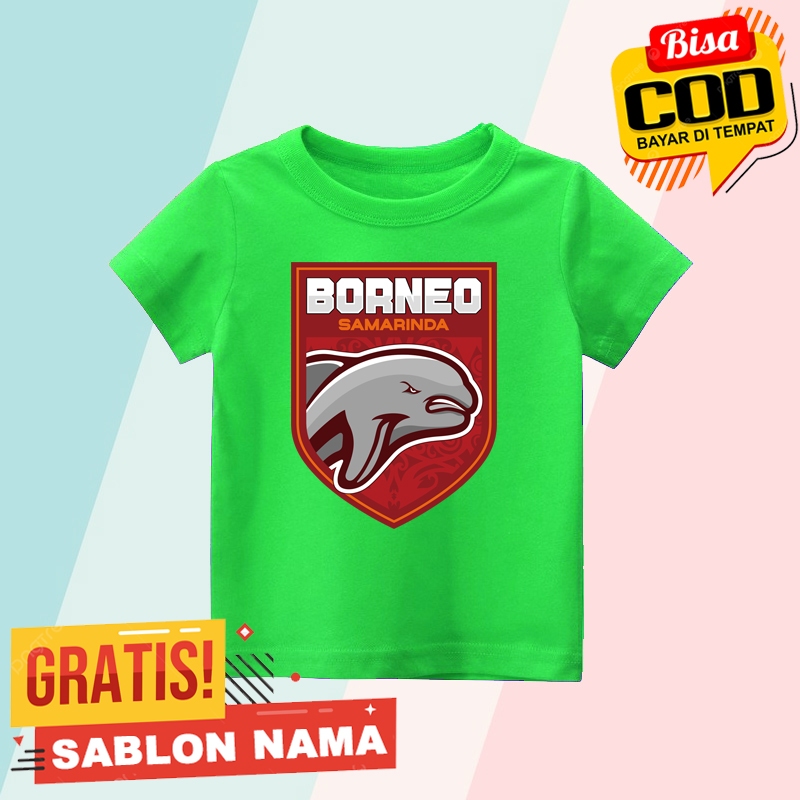 Baju Kaos Anak Borneo Samarinda / Kaos Anak Laki Laki & Perempuan Custom Nama Borneo Samarinda