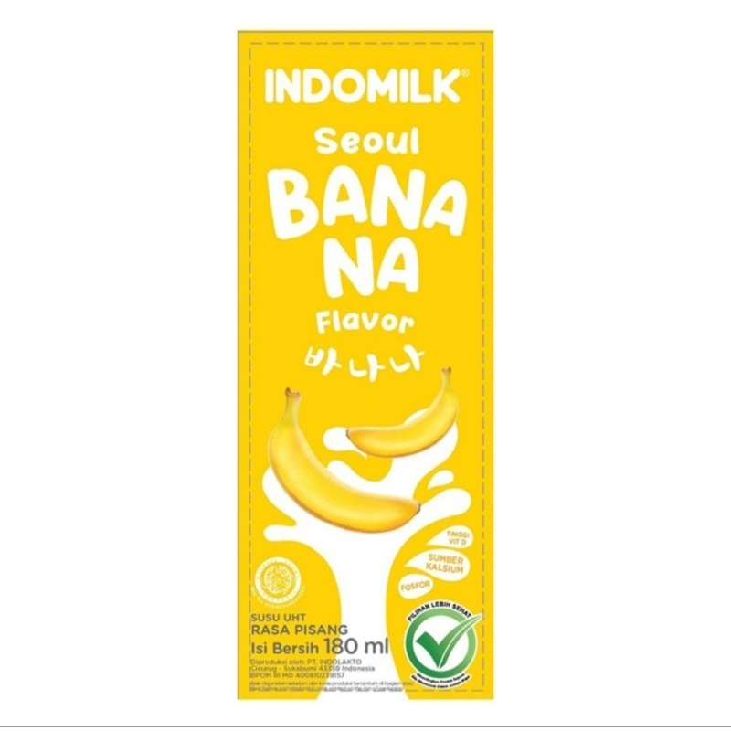 

Indomilk Seoul Susu UHT Pisang 180 ml