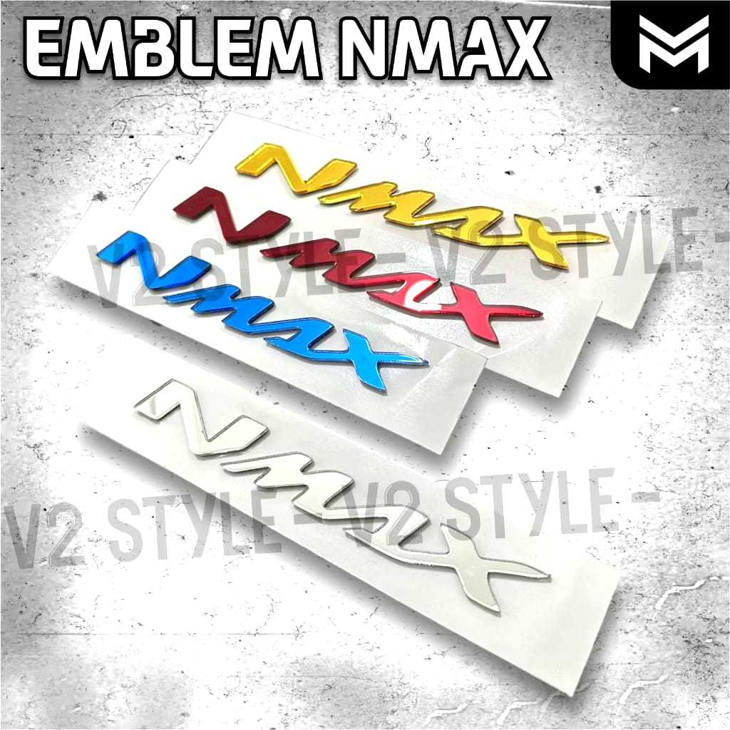 Emblem Logo Nmax Stiker Timbul 3D Akrilik 2PCS