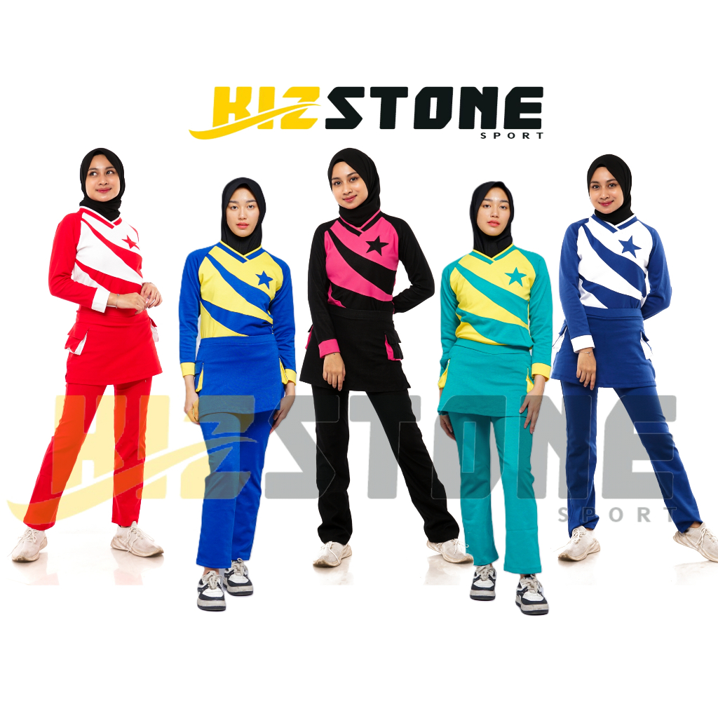 Setelan Baju Olahraga Muslimah | Baju Senam Wanita | Sportwear