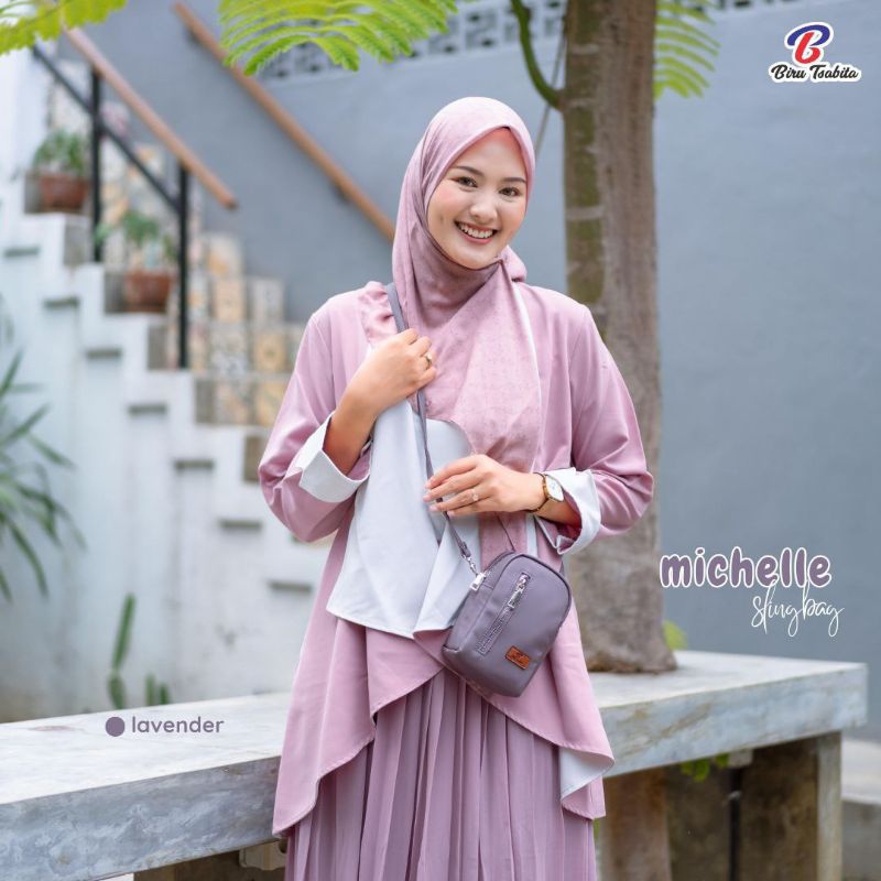 GRATIS HADIAH  MICHELLE BAG BIRU TSABITA / TAS HP WANITA / TAS MICHELLE / TAS BIRU TSABITA
