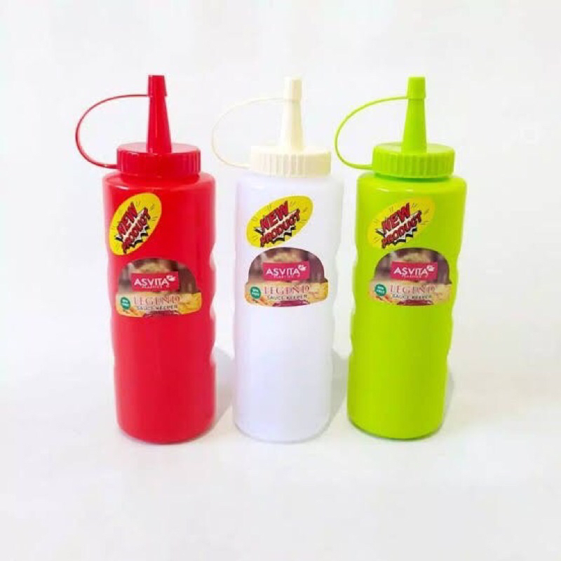 Botol Kecap/saus Asvita 1 lubang 400ml Warna Random