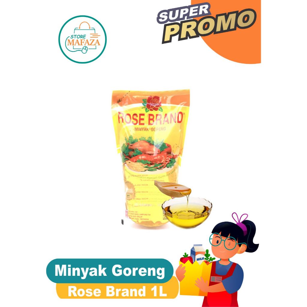 

ROSE BRAND Minyak Goreng Rose Brand Pouch 1 Liter Promo