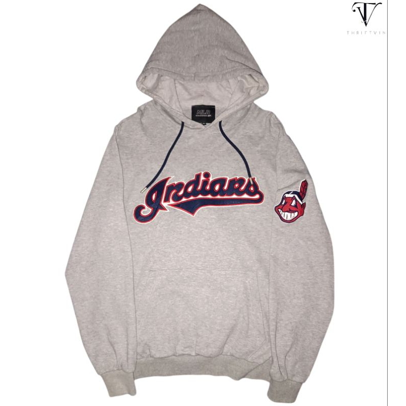 Jaket hoodie mlb Indians second