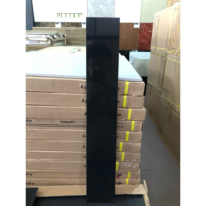 Plint Hitam Polos 10x60