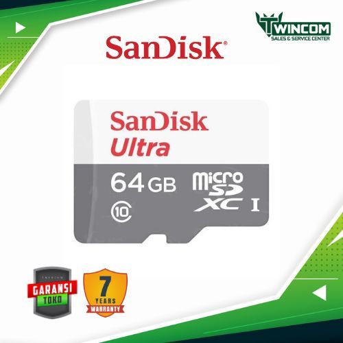 MICRO SD SANDISK ULTRA 64GB CLASS 10 100MBPS MEMORI CARD KARTU MEMORI HP KARTU SD MI