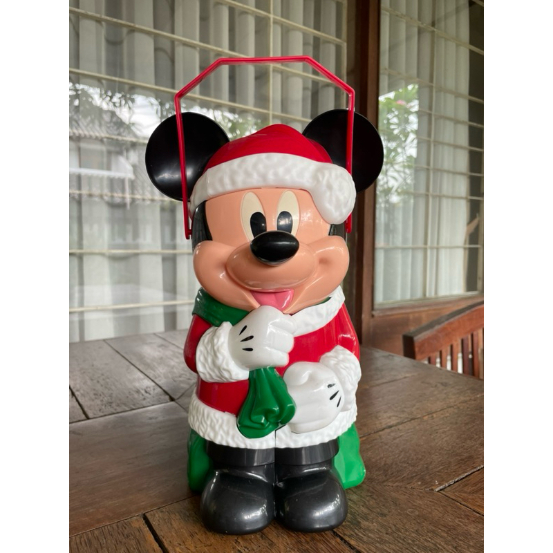 Preloved Koleksi Popcorn Bucket Disneyland Mickey Santa Winter