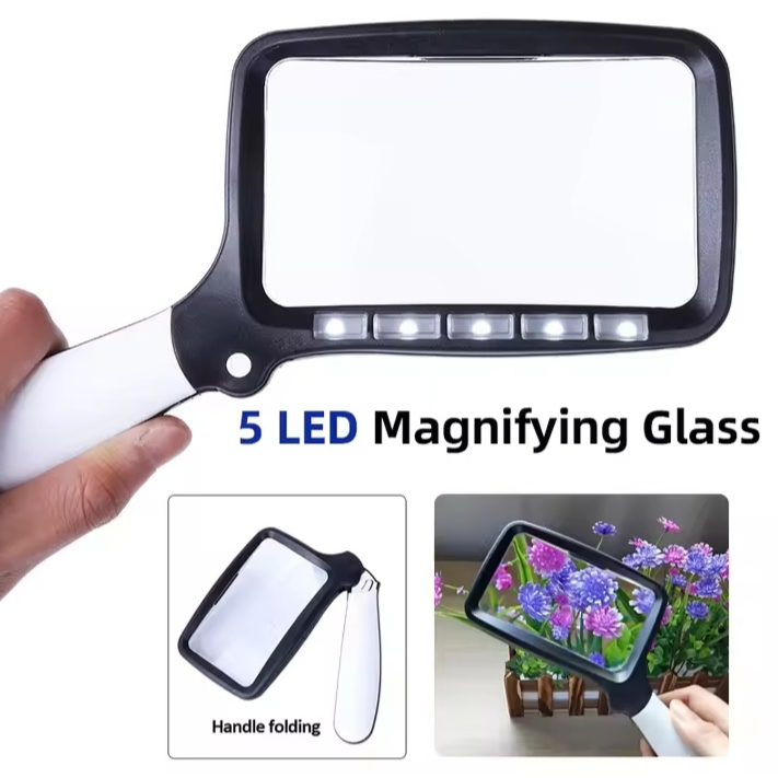 

KACA PEMBESAR LIPAT LED KACA PEMBESAR BACA LENSA LUP MAGNIFER FORDABLE
