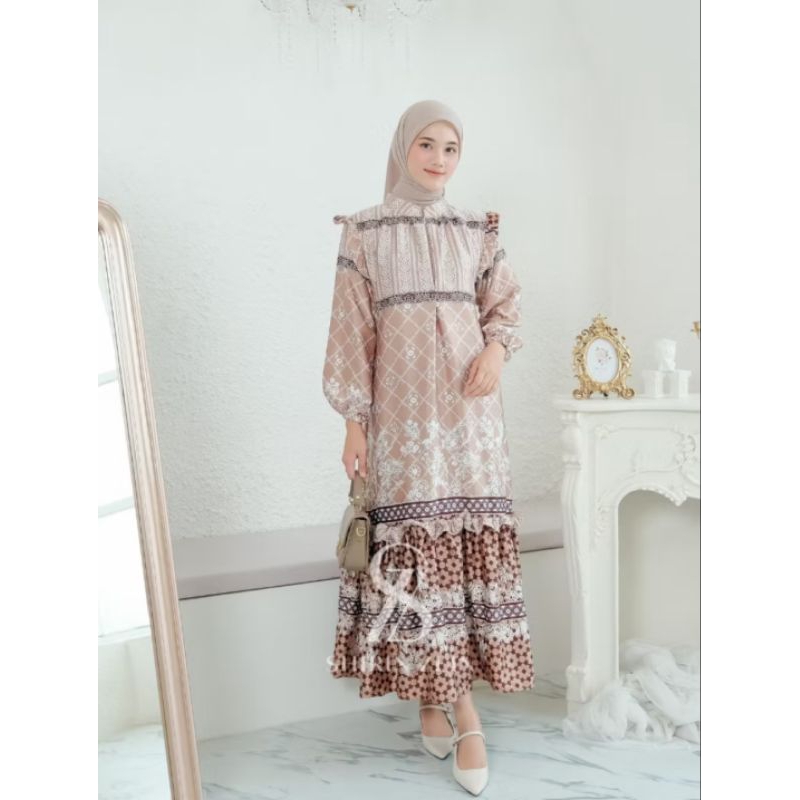 Gamis motif Etnik Modern