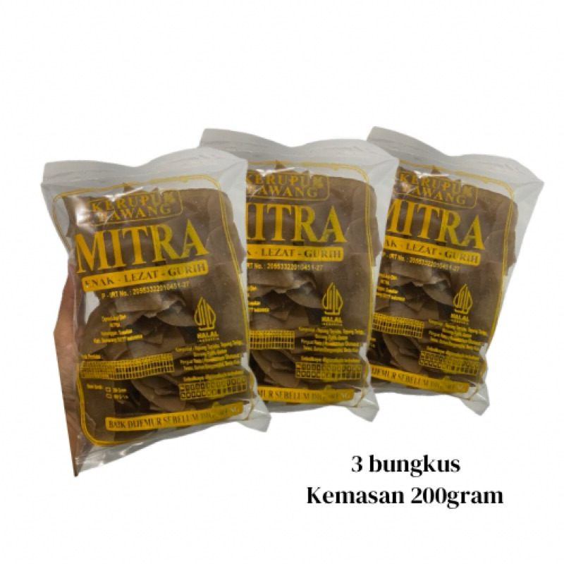 

Kerupuk Bawang Mitra 3 Bungkus @200g