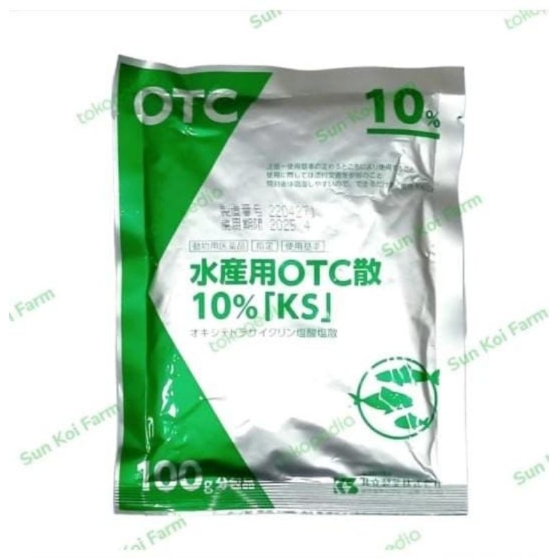 Obat Antibiotik Ikan Oxytetracycline OTC 100gr | Obat Ikan