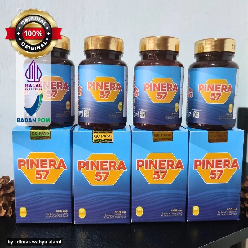 (PROMO 4 BOTOL) PINERA 57 ORIGINAL PINUS MERAH KOREA
