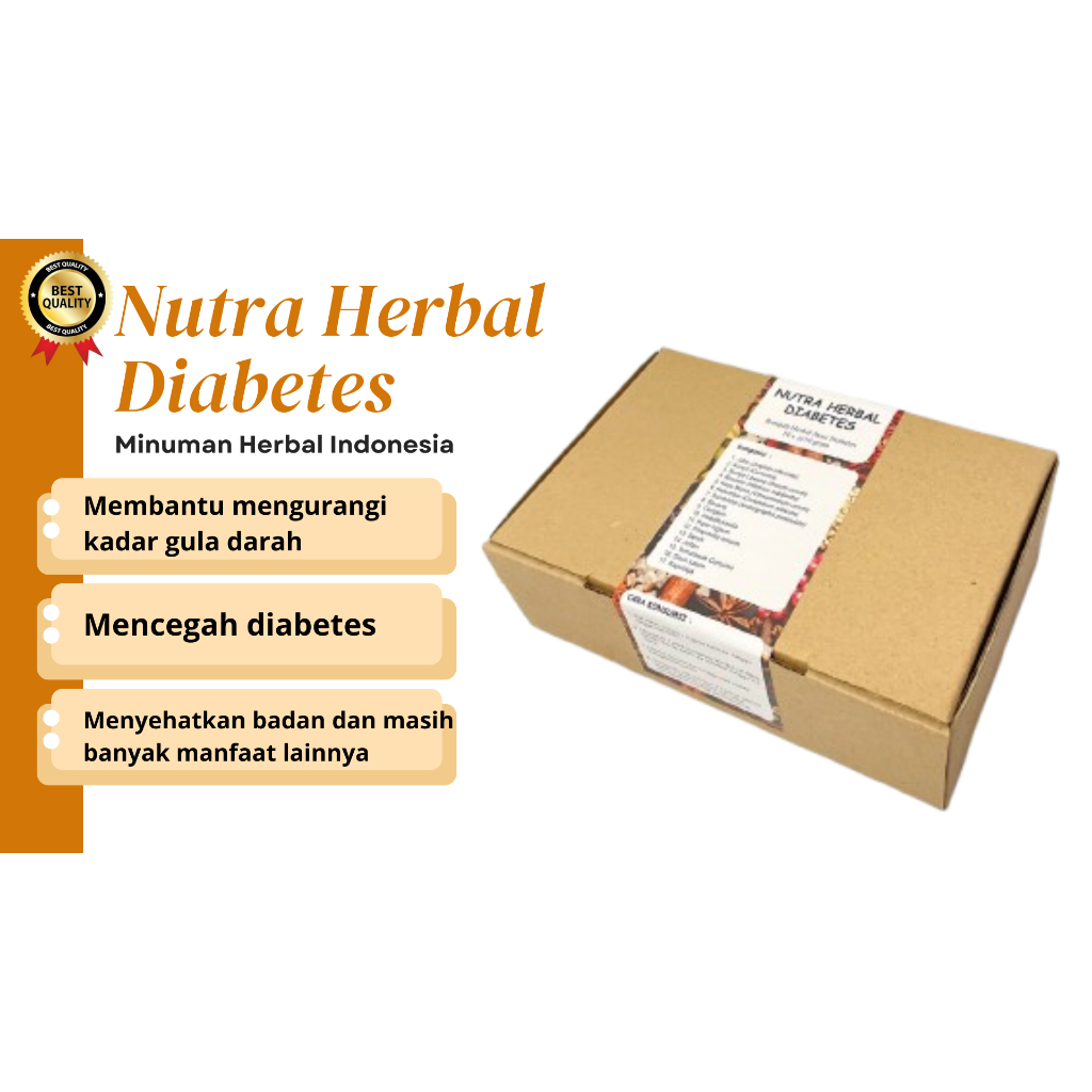 

1 Box Isi 20 Nutra Herbal atasi Diabetes Pure Herbal