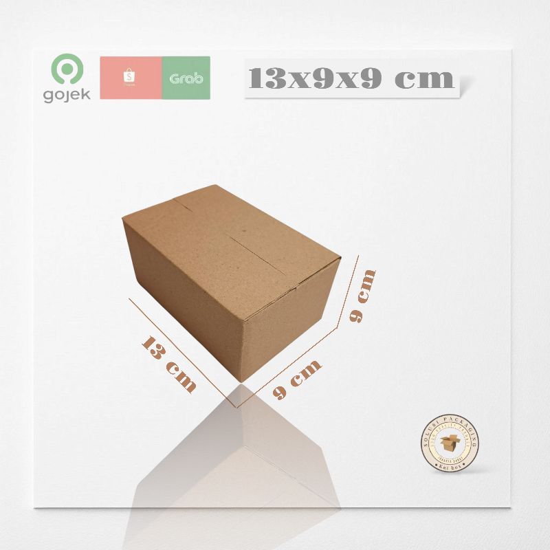 

kardus ukuran 13x9x9 cm box singel wall polos ST