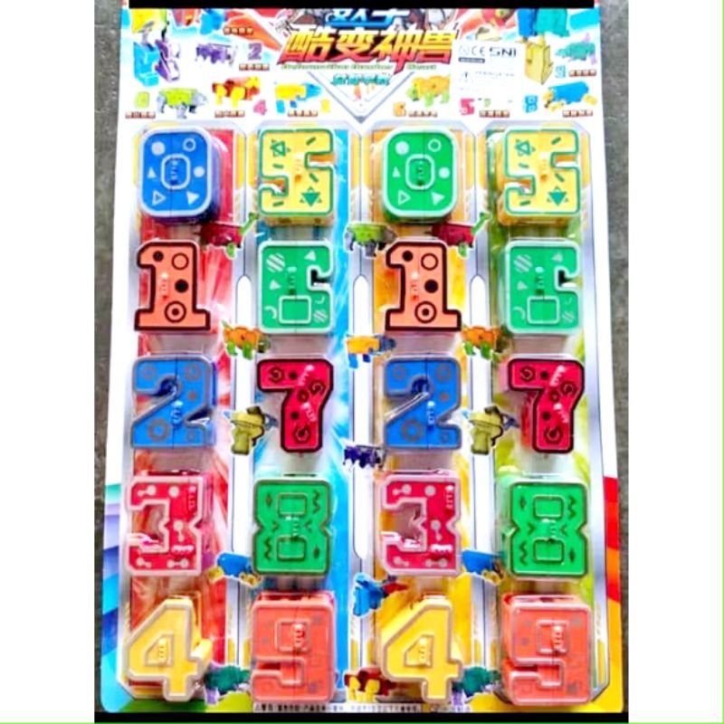 10PCS ROBOT ANGKA 0-9