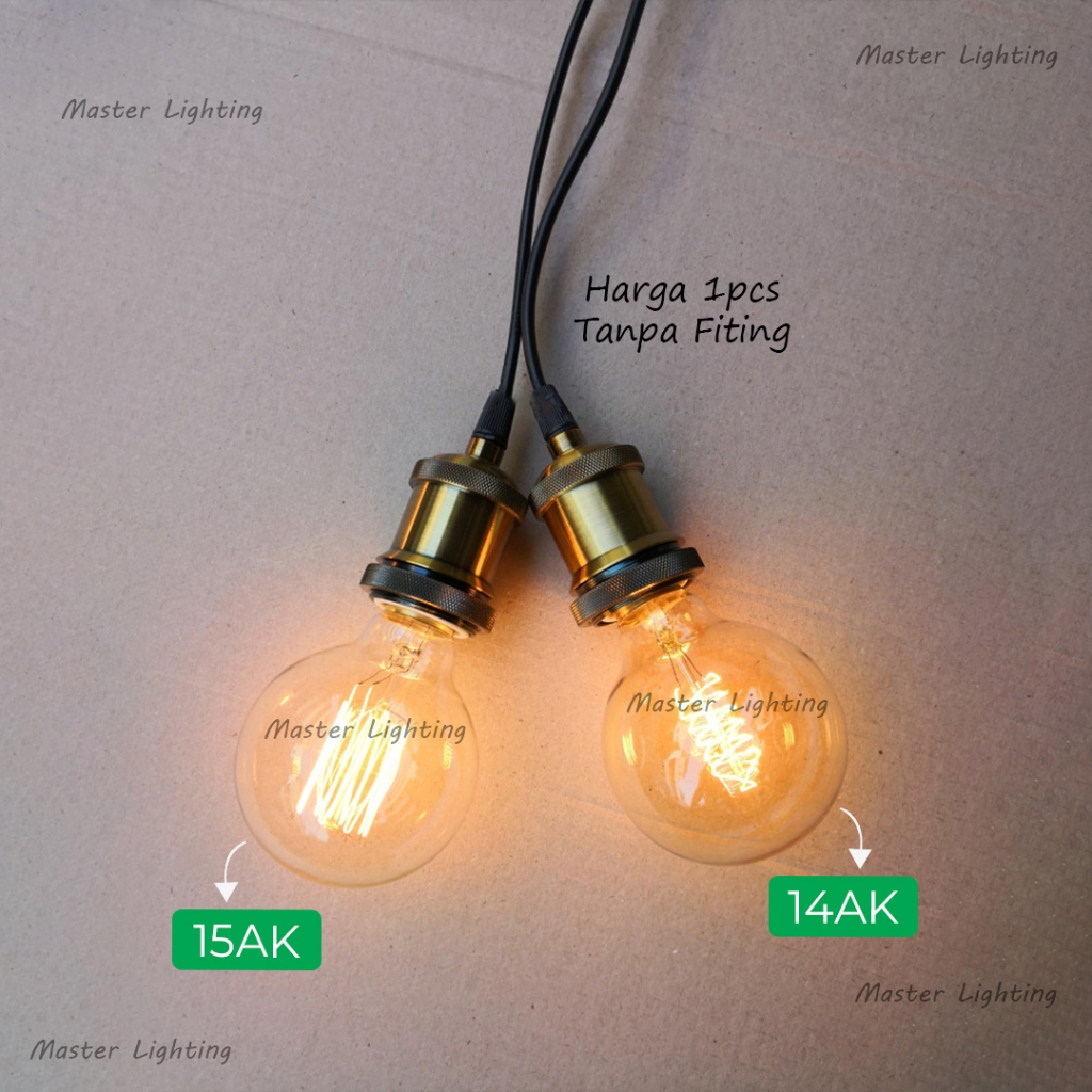 L17ak L13ak lampu bohlam edison filament pijar vintage decorasi dimmer dimmable