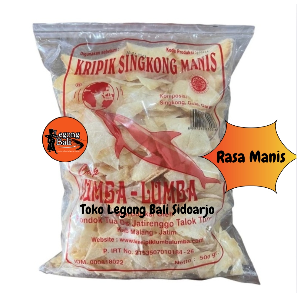 

Keripik Singkong Manis Cap Lumba Lumba 500 gr