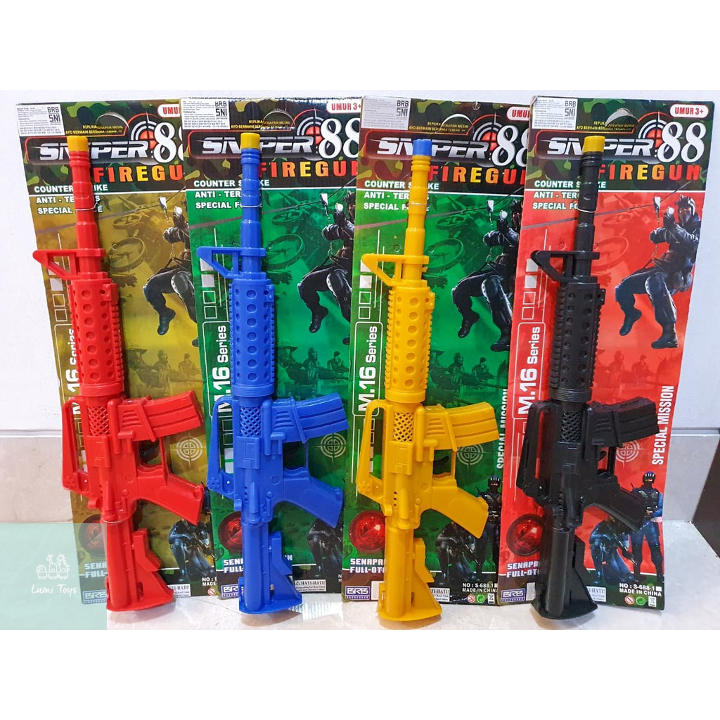 MAINAN ANAK SENAPAN BUNYI TROTOK TRETEK S 688/MAINAN SENJATA ANAK PISTOL PISTOLAN TEMBAK TEMBAKAN BU