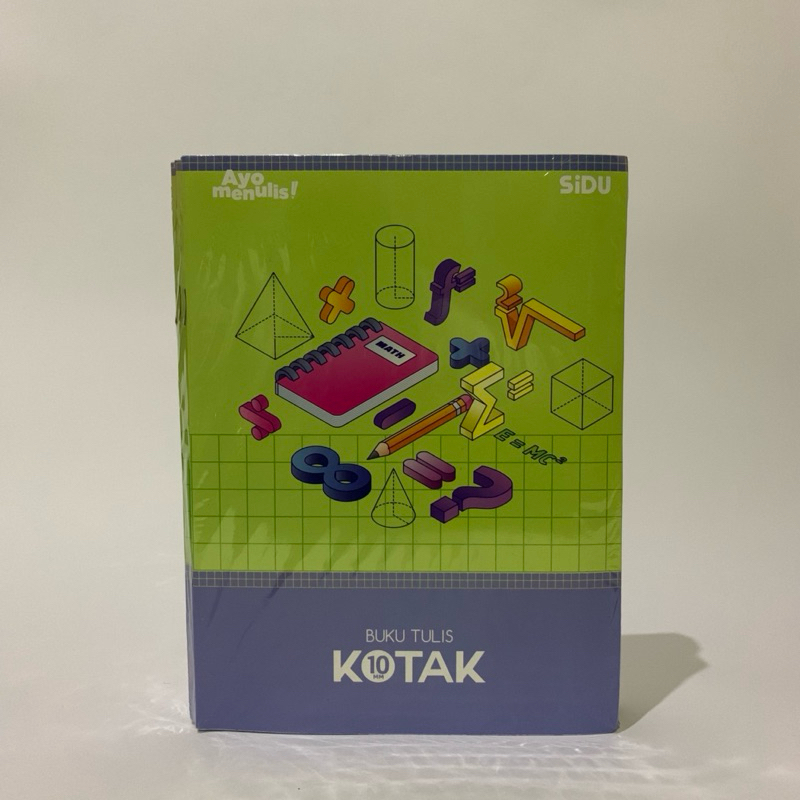 

Buku Tulis Kotak(1cm)SiDu 38 Lembar Untuk TK (1 Pack isi 10 Buku)