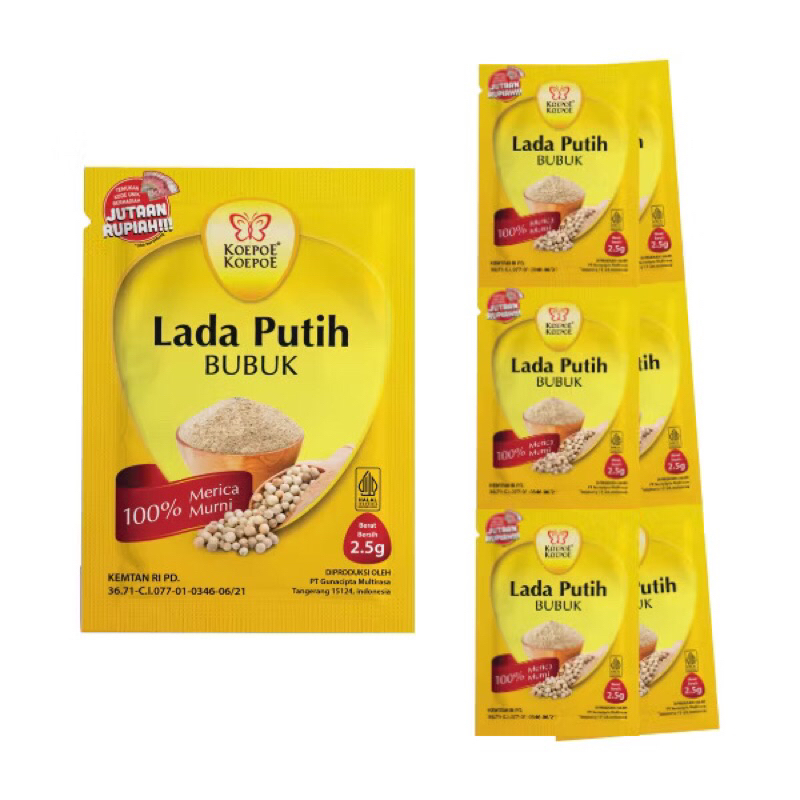 

Lada Bubuk Kupu Kupu Sachet isi 10 Lada Putih Koepoe Koepoe