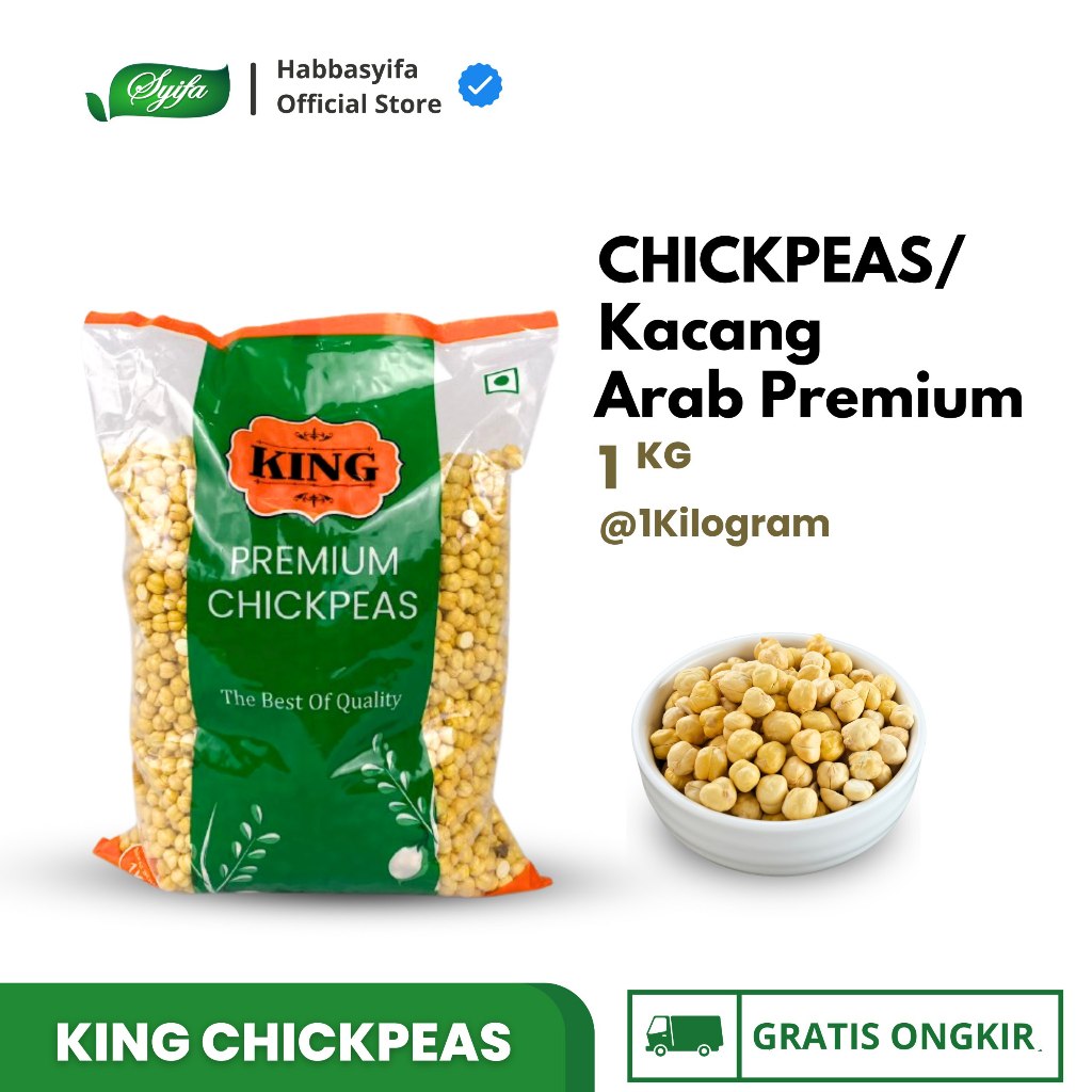 

Kacang Arab 1 Kg | King Premium Chickpeas | Oleh-oleh Haji dan Umroh Asli