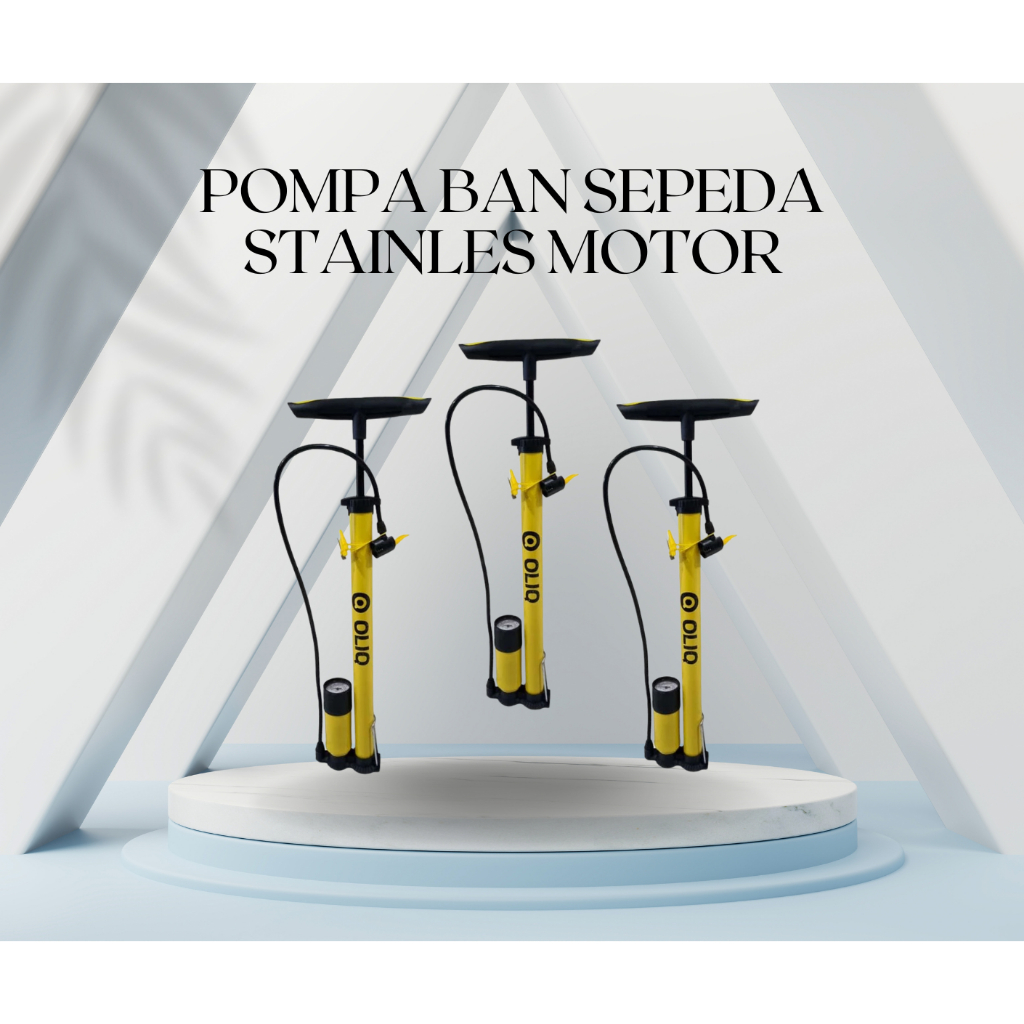 Pompa Ban Sepeda Stainles Motor Pentil Presta Pentil Bola Basket Sepak Futsal Kolam Ban Tangan Anak 