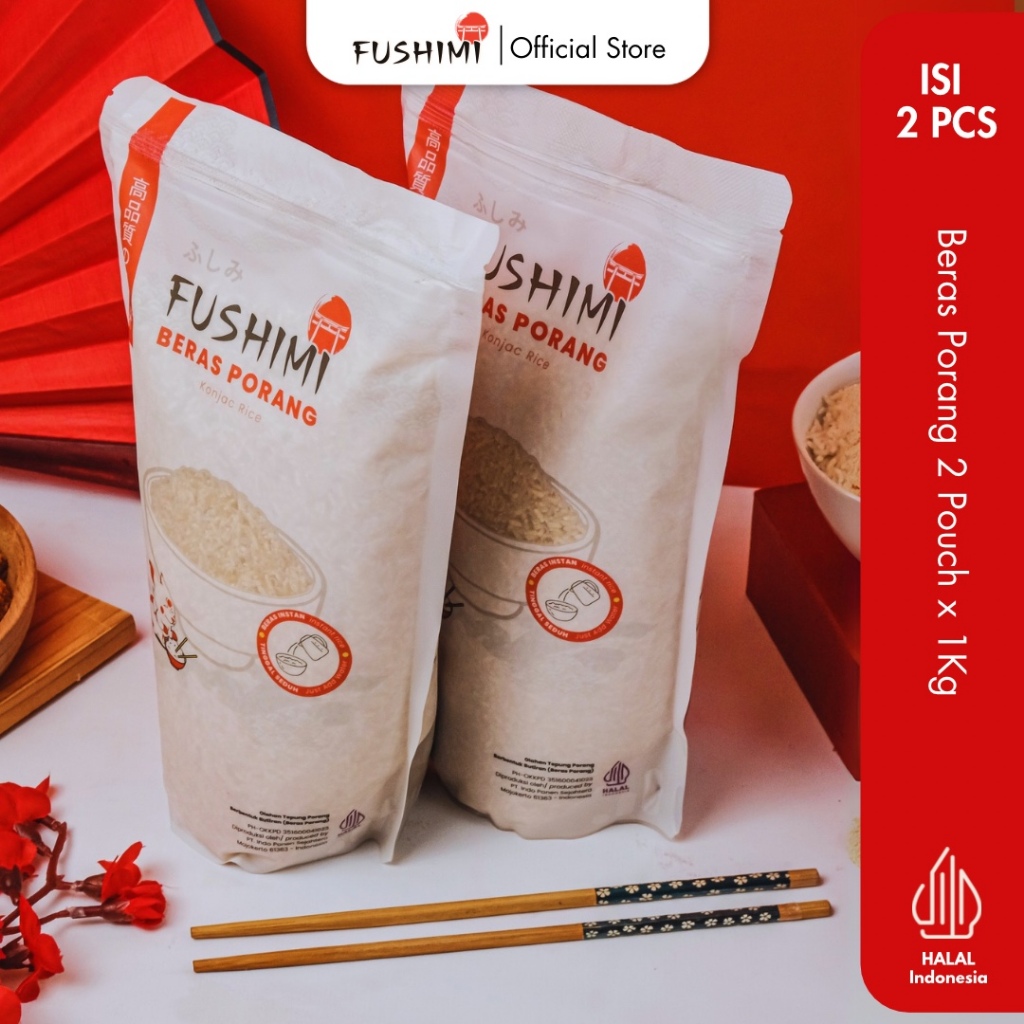 

FUSHIMI BUNDLING 2X 1KG BERAS PORANG INSTANT II SHIRATAKI
