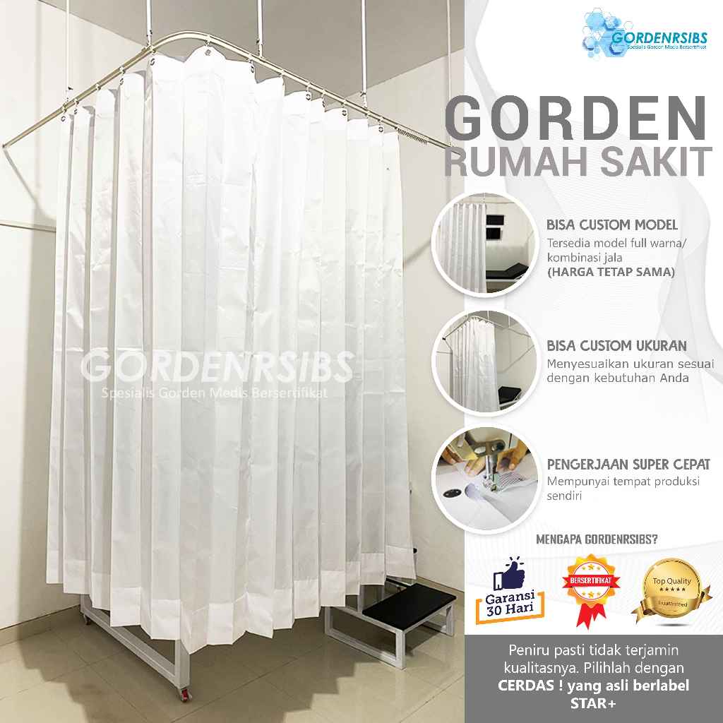 GORDEN RUMAH SAKIT PLASTIK - HARGA GORDEN PER METER - KAIN GORDEN RUMAH SAKIT SURABAYA