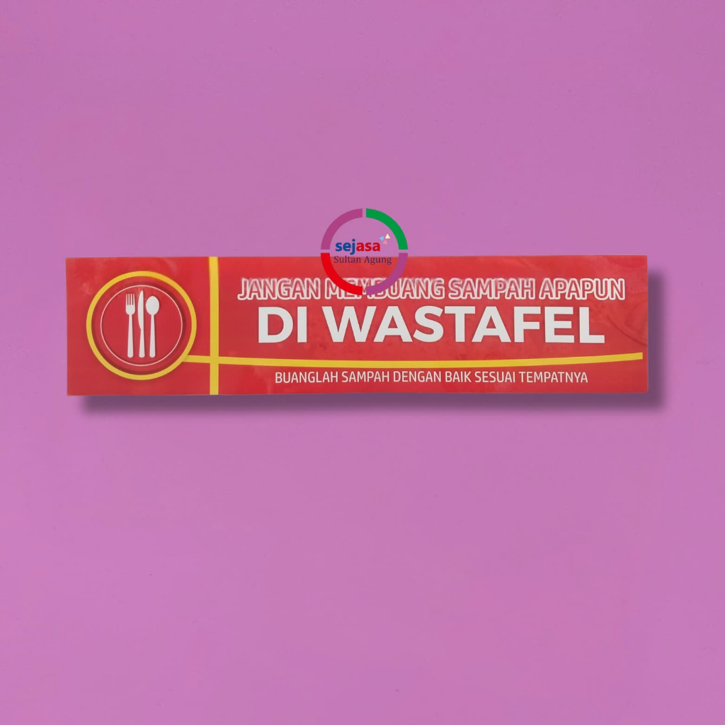 Stiker Jangan Membuang Sampah di Wastafel | Stiker Wastafel Vinyl
