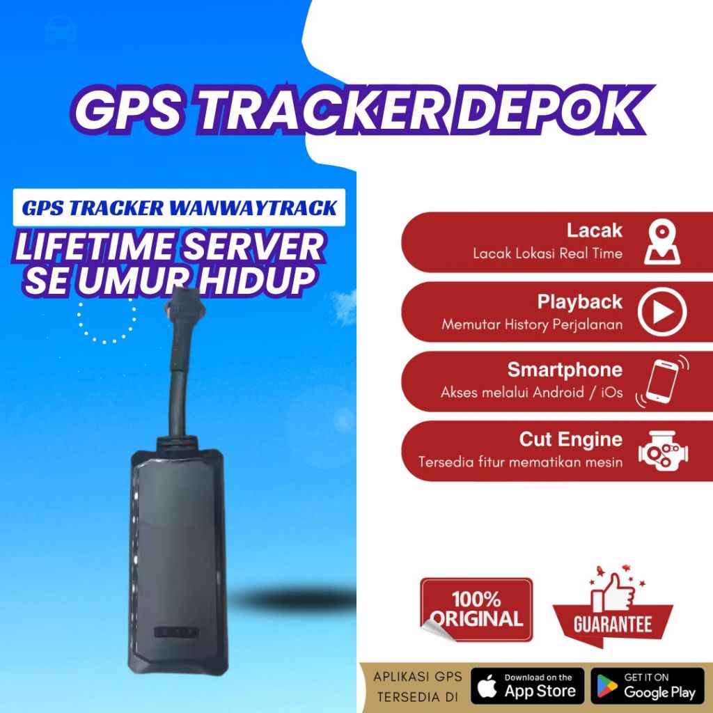 GPS Motor GX-01 Server Lifetime wanwaytrack/trackerone Matikan mesin