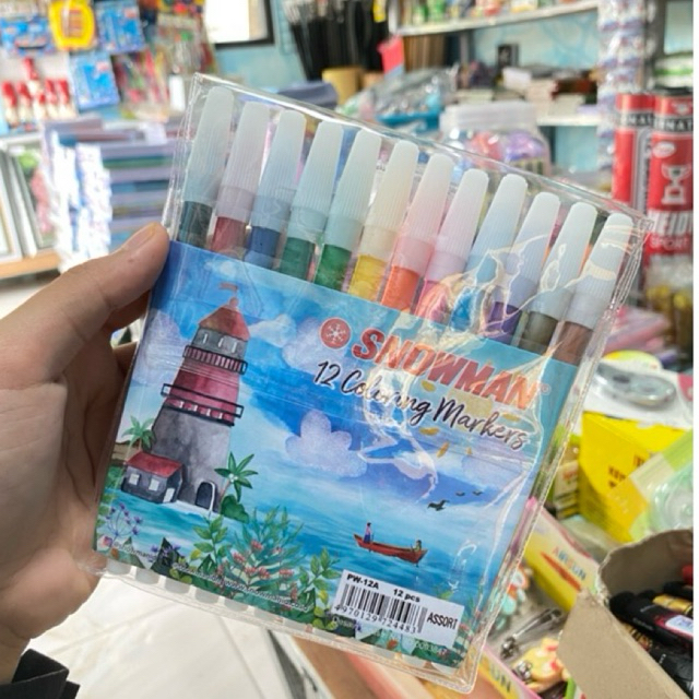 

SPIDOL SNOWMAN 12 Warna MURAH
