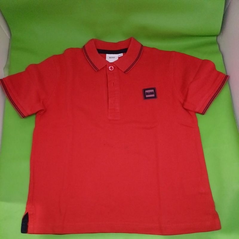 Preloved Kaos Polo anak laki Red Hugo Boss original 6years