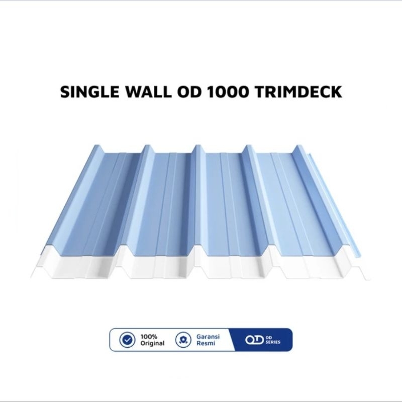 Atap uPVC Single Wall OD 1000 Trimdeck Dr.Shield | Harga Per Lembar