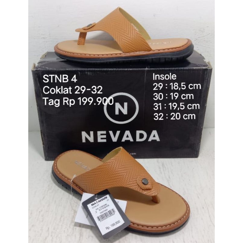 (Size 28-37) STNB SENDAL JEPIT ANAK LAKI NEVADA ORIGINAL